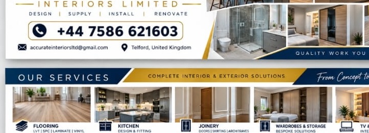 Accurate Interiors services board